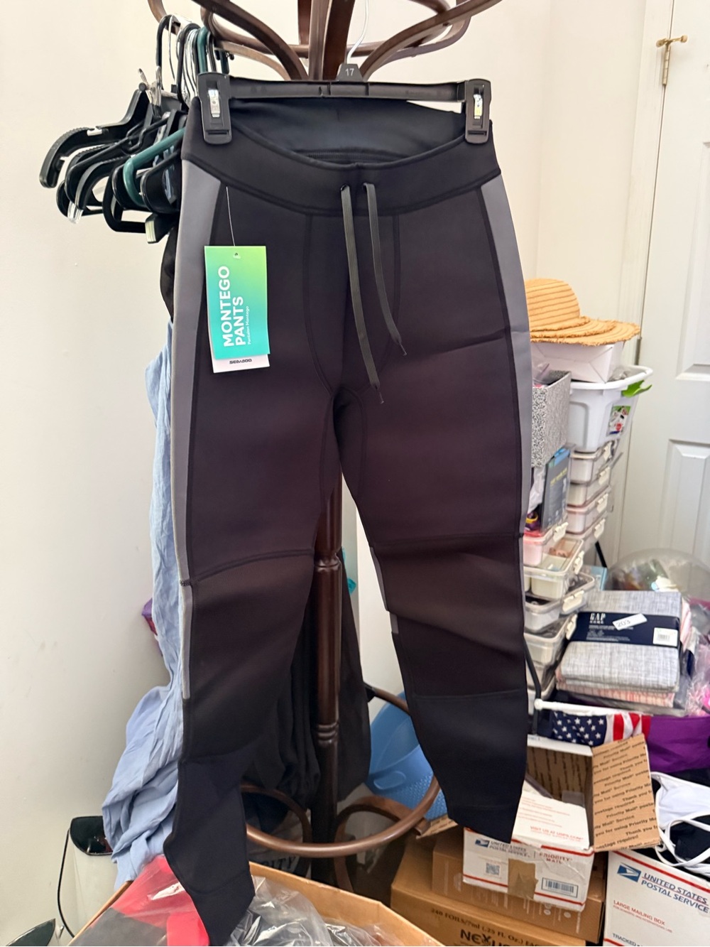 Montego Black & Gray Men’s Neoprene Seadoo Pants
